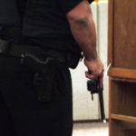 Officer Elias Joven holds the .357 Magnum