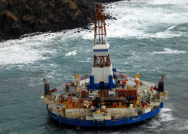 kulluk The conical drilling unit Kulluk sits grounded 40 miles southwest of Kodiak City, Thursday, Jan. 3, 2012. The Kulluk grounded after many efforts by tug vessel crews and Coast Guard crews to move the vessel to safe harbor during a winter storm. PETTY OFFICER 2ND CLASS ZACHARY PAINTER — U.S. Coast Guard