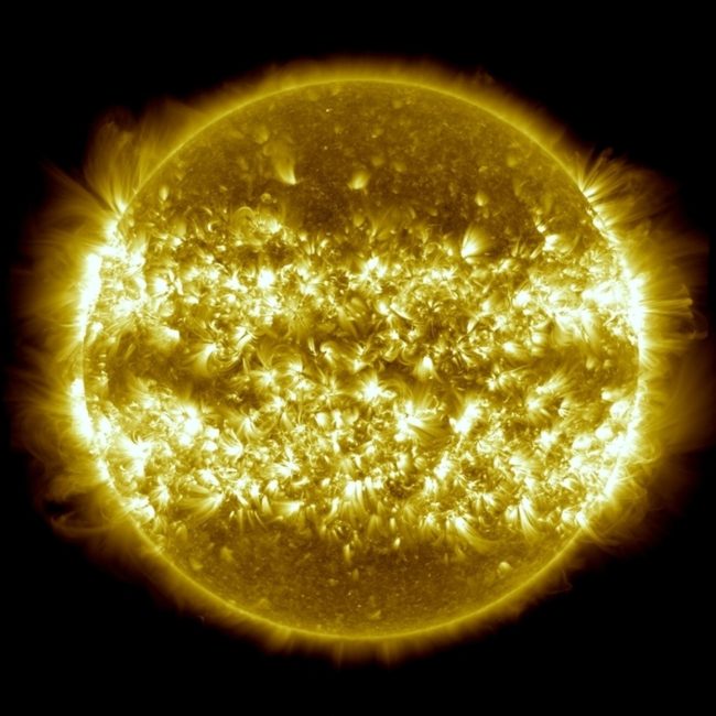 This is a composite of 25 separate images spanning the period from April 16, 2012, to April 15, 2013. In a video, NASA has also collected three years' worth of such images and set them in a new video.