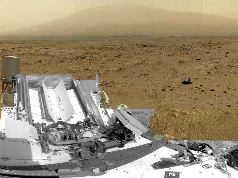 A photo released by NASA this summer shows a photo composed of nearly 900 images taken by the rover Curiosity, showing a section of Gale Crater near the equator of Mars. The rovers are continuing to work through the U.S. government shutdown. NASA/AP A photo released by NASA this summer shows a photo composed of nearly 900 images taken by the rover Curiosity, showing a section of Gale Crater near the equator of Mars. The rovers are continuing to work through the U.S. government shutdown. NASA/AP