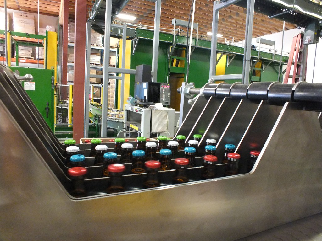 A packaging line at the Alaskan Brewing Co. plant in Juneau. (Photo by Casey Kelly/KTOO)