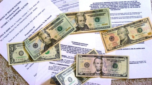 Petersburg voters face seven ballot measures in the Oct. 7 municipal election. Four propose changes to the senior citizen sales tax exemption. (Photo illustration, CoastAlaska News)