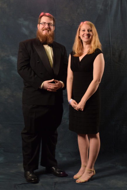 James Brooks and Anjuli Grantham. Brooks rented his tux from BrownBoots Costume Company in Douglas.  (Photo by Skip Gray/KTOO)