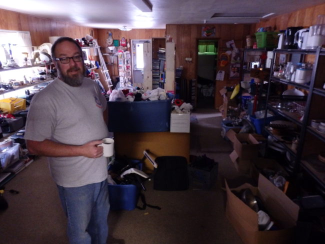 Haines Salvation Army corps officer Dave Kyle stands in a room where he lets people sleep if they’re in need of temporary shelter.