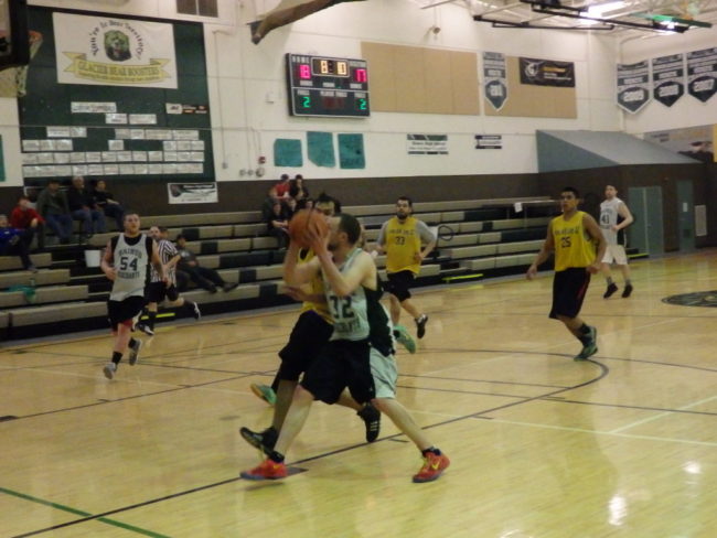 The Haines Merchants play Hoonah. (Photo by Emily Files/KHNS)