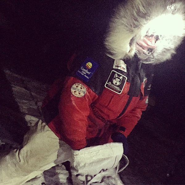 Aily Zirkle blew through Kaltag. (Photo by Emily Schwing)