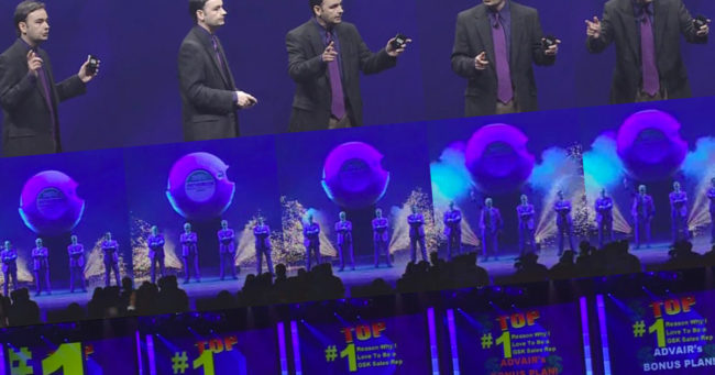 Scenes from Advair's Las Vegas launch. (Image courtesy of ProPublica)