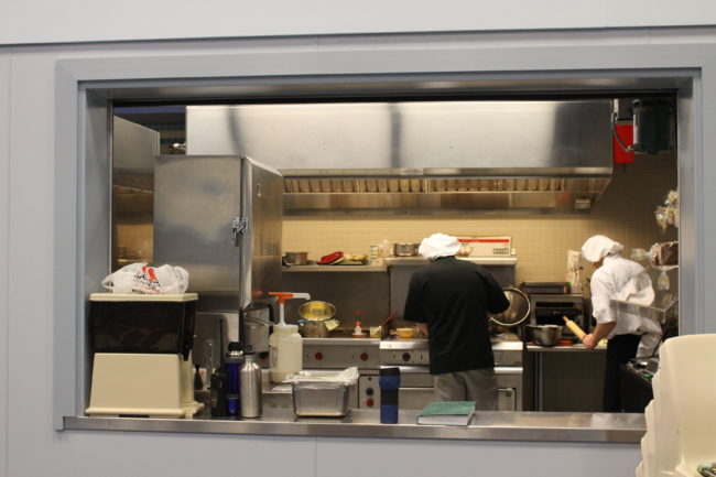 JYC students whip up brown sugar shortbread and a hollandaise sauce. (photo by Elizabeth Jenkins/KTOO) 