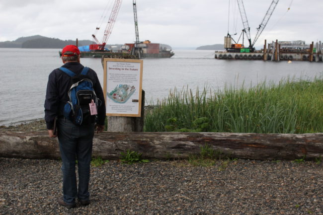 The location of the new dock at Icy Strait Point. (Photo by Elizabeth Jenkins/KTOO) 