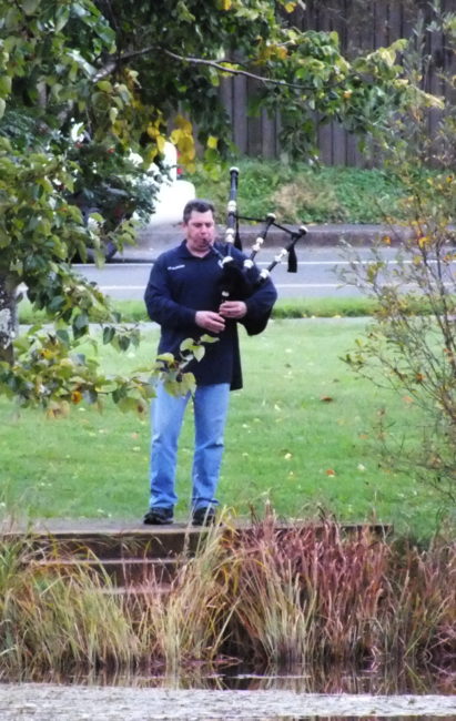 Scott Marnon of the City of Juneau Pipe Band (Photo by Matt Miller/KTOO)