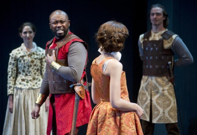 Rehearsal of William Shakespeare's Othello at Perseverance Theatre. (Photo by Michael Penn courtesy of Perseverance Theatre)