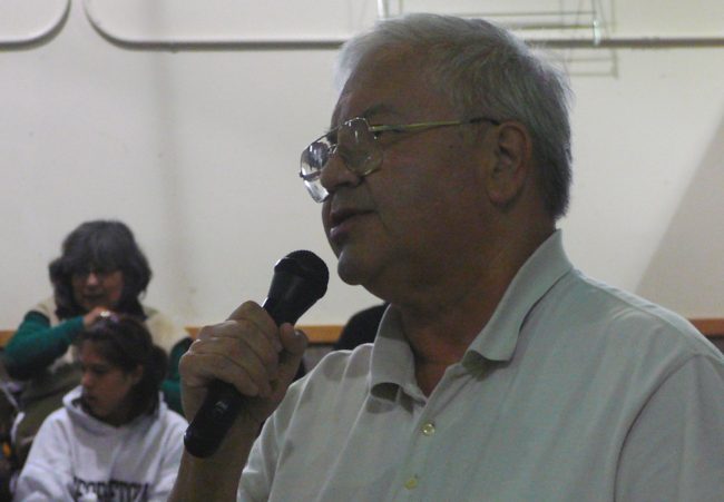 Robert 'Bob' Loescher speakers during a meeting in June of 2011. The former Sealaska CEO dies at the age of 68. (Photo by Ed Schoenfeld/CoastAlaska News)