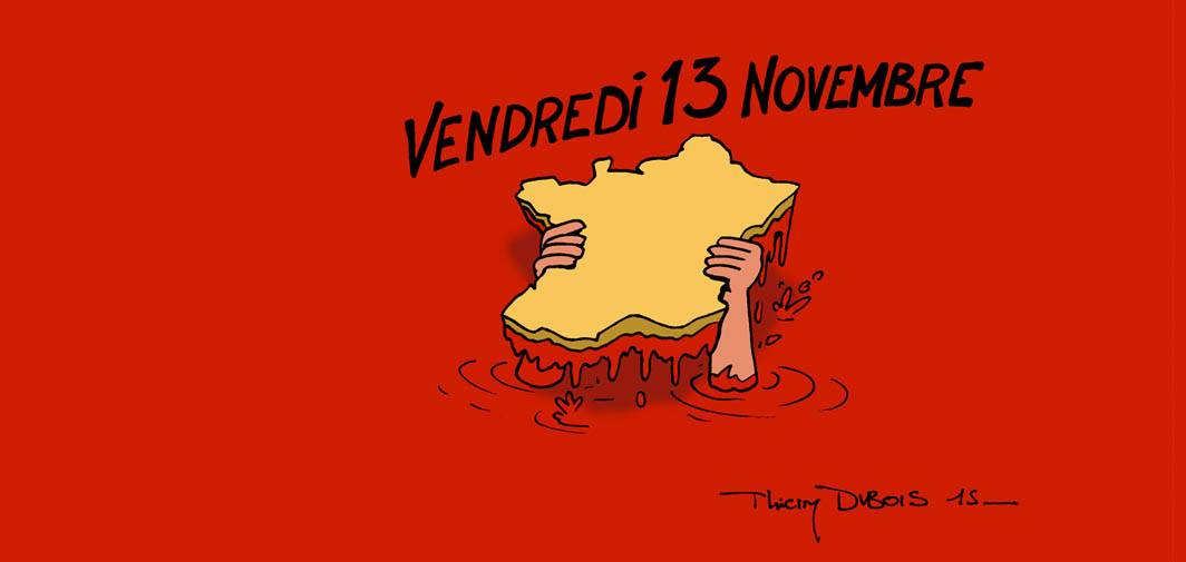 Paris Attacks cartoon by Thierry Dubois