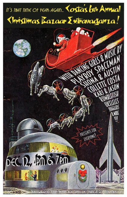 The Poster for Costa's 6th Annual Christmas Bazaar Extravaganza happening Saturday, Dec. 12 at the Gold Town Nikelodeon (Photo Courtesy of Colette Costa)