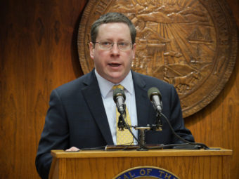 Craig Richards, Ak. Attorney General, at a governor’s press conference, January 22, 2016. (Photo by Skip Gray/360 North.)
