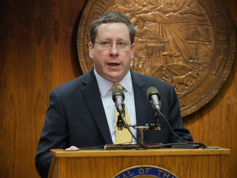 Craig Richards, Ak. Attorney General, at a governor’s press conference, January 22, 2016. (Photo by Skip Gray/360 North.)