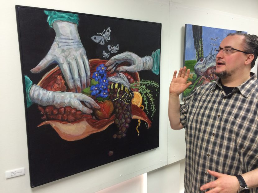 Jacob Higgins with "Three Hands"