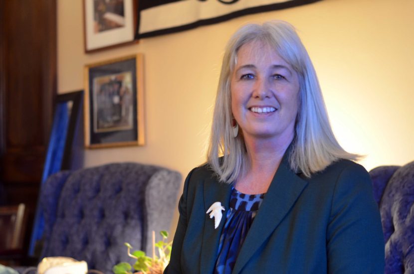 Rep. Cathy Muñoz (R-Juneau) in her office before the start of the 2016 legislative session. (Photo by Jennifer Canfield/KTOO)