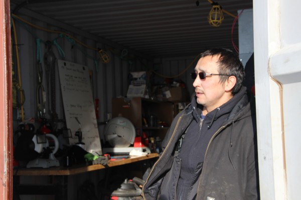 Benny Daniel is the lead wind tech in Kwigillingok. (Photo by Rachel Waldholz/APRN)