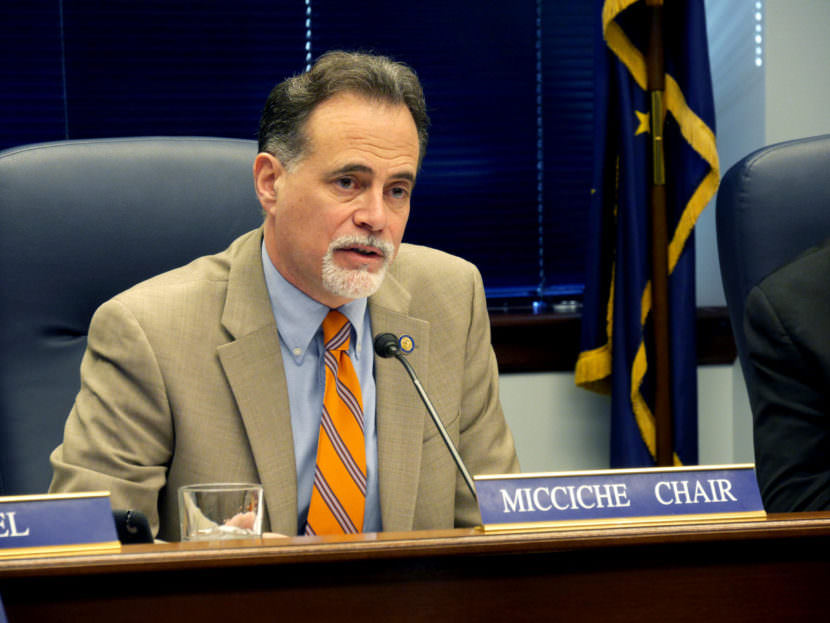 Sen. Pete Micciche chairs a Senate Finance Health and Social Services Subcommittee during discussions about the close-out of that department’s budget, March 4, 2016. (Photo by Skip Gray/360 North)