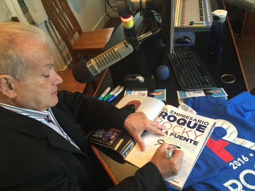 Though De La Fuente has picked up zero delegates, he seems undeterred. His campaign was sparked by the anti-immigrant rhetoric of Donald Trump (Photo by Emily Kwong/KCAW)