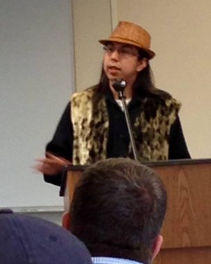 Konrad Frank in the 13th Annual Oratory Event. (Photo courtesy of Kolene James)