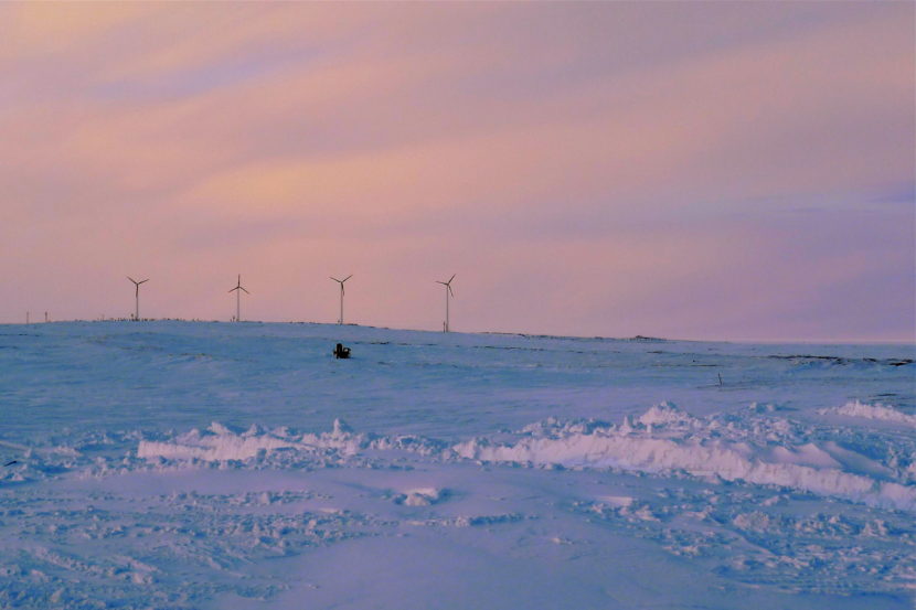 Wind turbines in Chevak