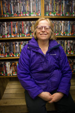 Corinne Trish inside her shop in Koyuk. (Photo by Emily Russell/KNOM)