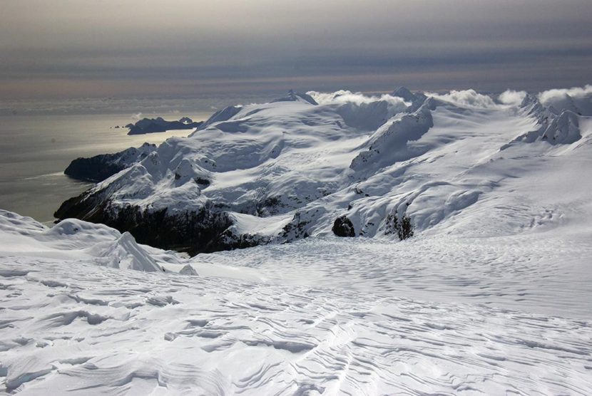 Jenny Neyman took this photo on the Harding Icefields overlooking Aialik Glacier on Friday, April 8th. (Photo courtesy of Jenny Neyman)