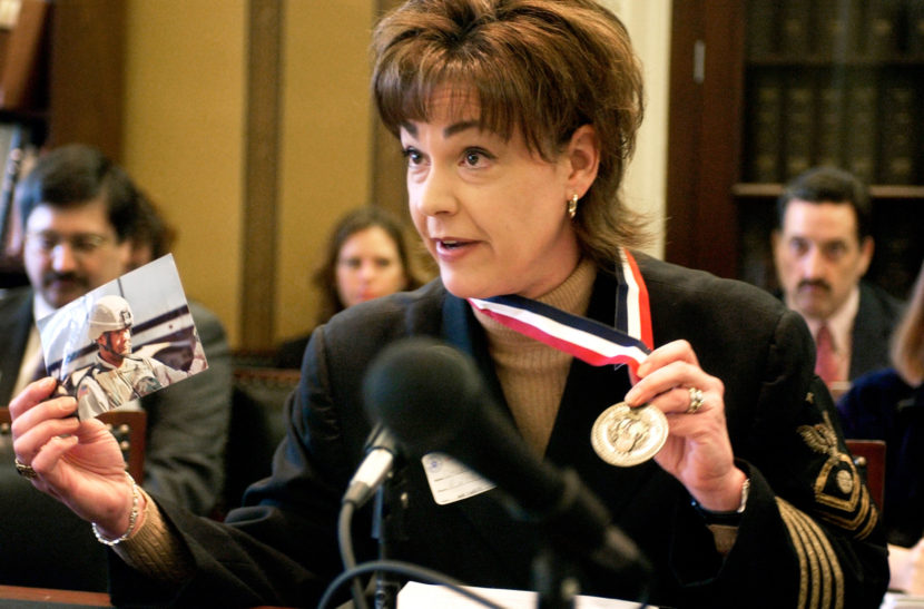 Stacy Bannerman testifies before the House Appropriations Subcommittee on Military Quality of Life and Veterans Affairs in 2006. Tom Williams/CQ-Roll Call, Inc./Getty Images