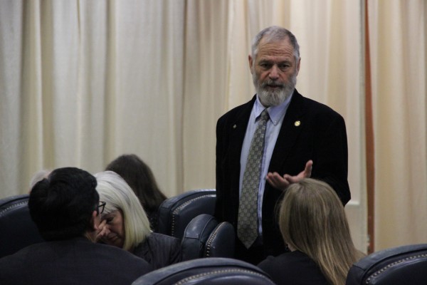 Homer Republican Paul Seaton on the House Floor on May 24, 2016, the second day of the Legislature’s fourth special session. (Photo by Rachel Waldholz/APRN)