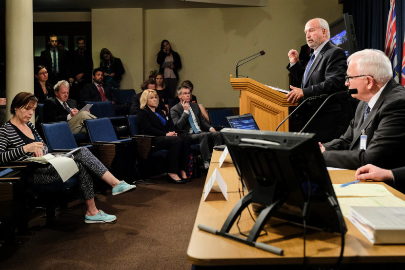 British Columbia Mines and Energy Minister Bill Bennett responds to an audit critical of his agency Tuesday in Victoria. (Photo courtesy B.C. Ministry of Energy and Mines)