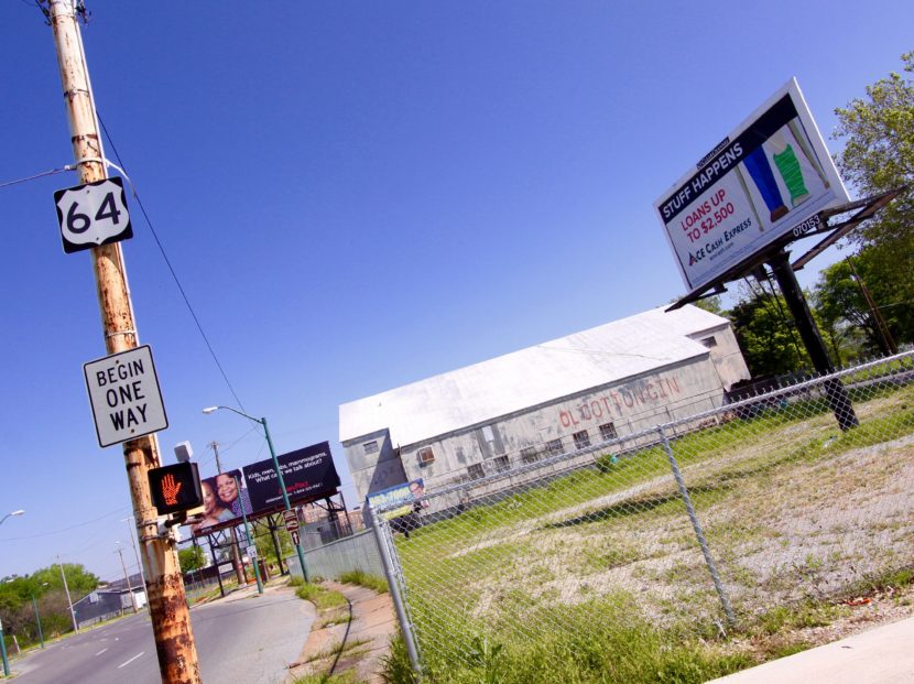 Near this now vacant lot on the corner of B.B. King and G.E. Patterson, a group of black Union soldiers had an altercation with several Irish police officers in 1866. Christopher Blank/WKNO-FM