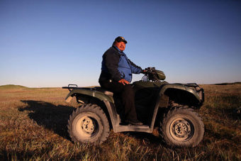 Steve Oomittuk, who was born and raised in Point Hope, hopes broadband won't aggravate the problem of Western culture overwhelming Native culture – especially among youth. (Image courtesy of Jiri Rezak/Greenpeace)