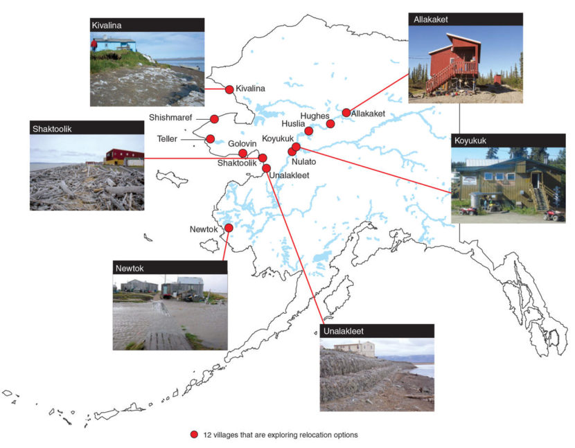 Map of villages considering relocation