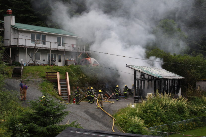 Firefighters shed fire in Douglas, June 7, 2016