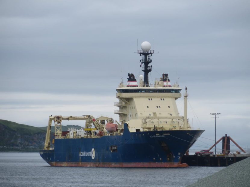 The Ile de Brehat docked in Dutch Harbor. (Photo by Laura Kraegel/KUCB)
