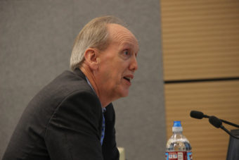 David Barrowman of consulting firm Wood Mackenzie told lawmakers that the Alaska LNG, as currently envisioned, is likely too expensive to compete with other LNG projects around the world. Photo: Rachel Waldholz, Alaska's Energy Desk