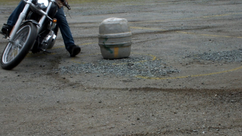 A Juneau rider competes in the Barrel Race during the Panhandlers' annual Rodeo in 2015.
