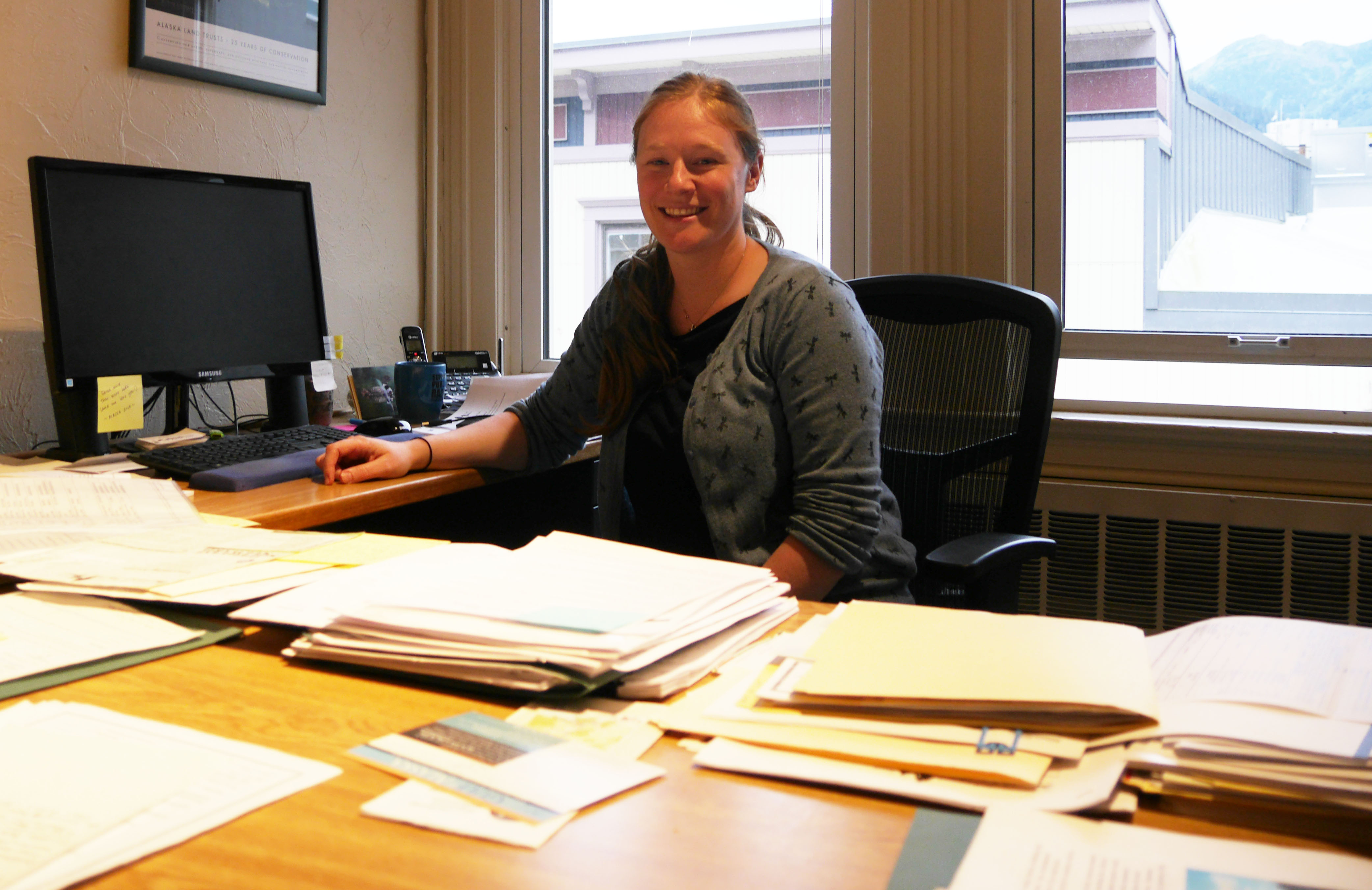 Allison Gillum is the executive director for the nonprofit Southeast Alaska Land Trust, which focuses on environmental conservation. (Photo by Lakeidra Chavis/ KTOO)