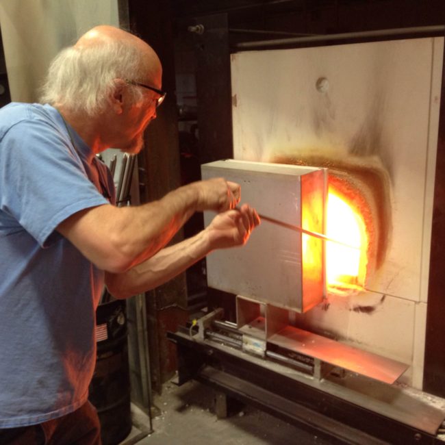 DeRoux said the most challenging part of the installation was creating the raindrops from molten glass. (Photo courtesy of Dan DeRoux)