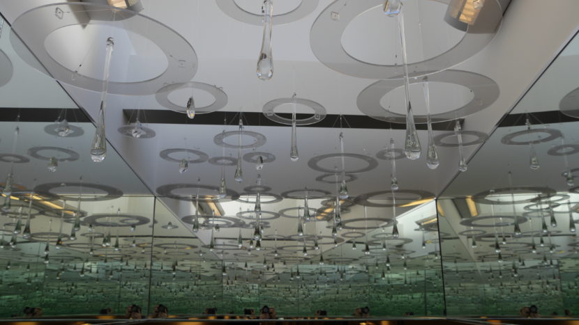 "I got about three of them hung and there were all of the sudden a million reflections." -Dan DeRoux (Photo by Scott Burton/KTOO)