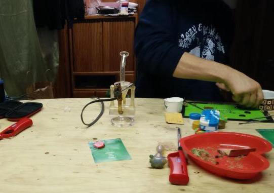 An image from inside the cannabis club that was open in Homer earlier this year. (Photo by Quinton Chandler/KBBI)