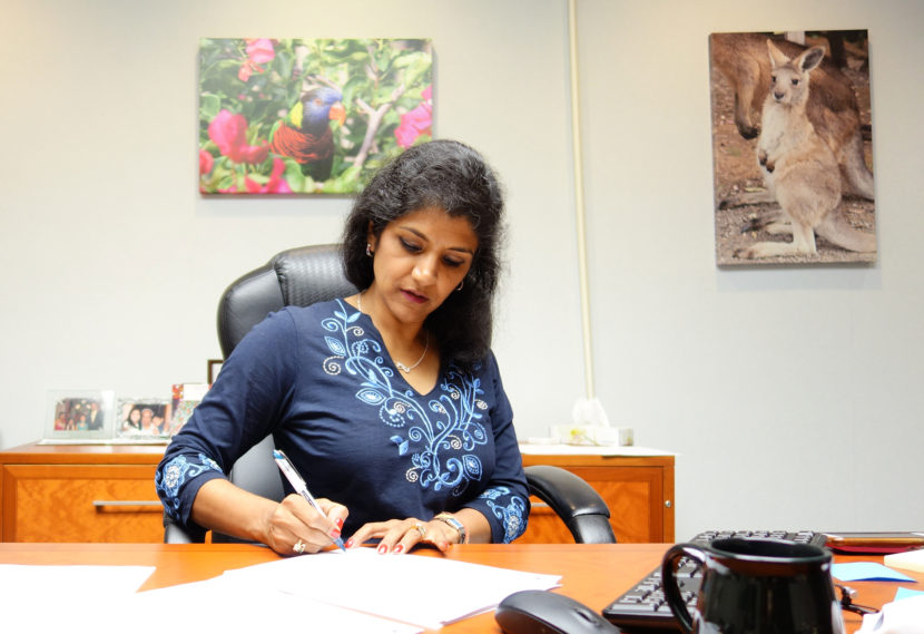 Dr. Lakshmi Sammarco, the coroner for Hamilton County, Ohio, worries about the paucity of information about how carfentanil, an animal drug, affects humans. Jake Harper/Side Effects Public Media