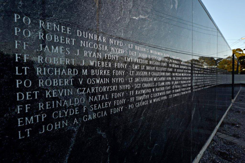 The 9/11 Responders Remembered Memorial in Nesconset, Long Island, N.Y. John Feal, a first responder at the World Trade Center, created the memorial for people who died of illnesses tied to work at ground zero. Courtesy of FealGood Foundation