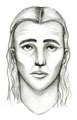 Police can’t identify the man sketched, described to them by witnesses involved in the murder of 18-year-old Treyveonkindell Thompson in July. (Sketch from Anchorage Police Department)