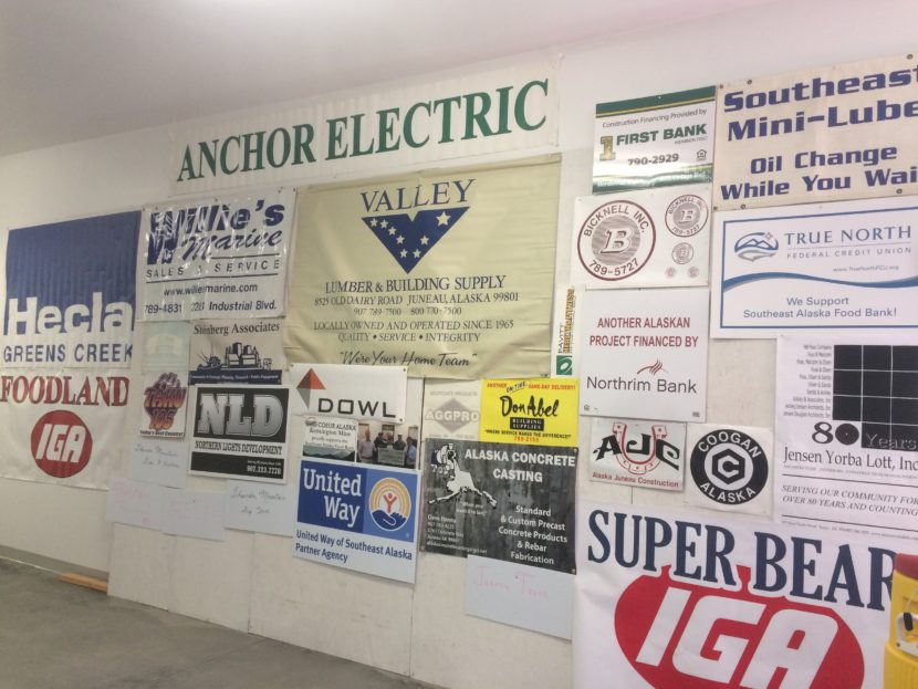 One of the warehouse's walls was dedicated to the organizations that helped make the expansion possible.