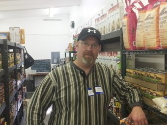 Darren Adams is the food bank manager. (Photo by Quinton Chandler/KTOO)