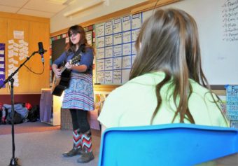 Mia Filori says everyone gets nervous, that's part of being human. (Photo by Scott Burton/KTOO).