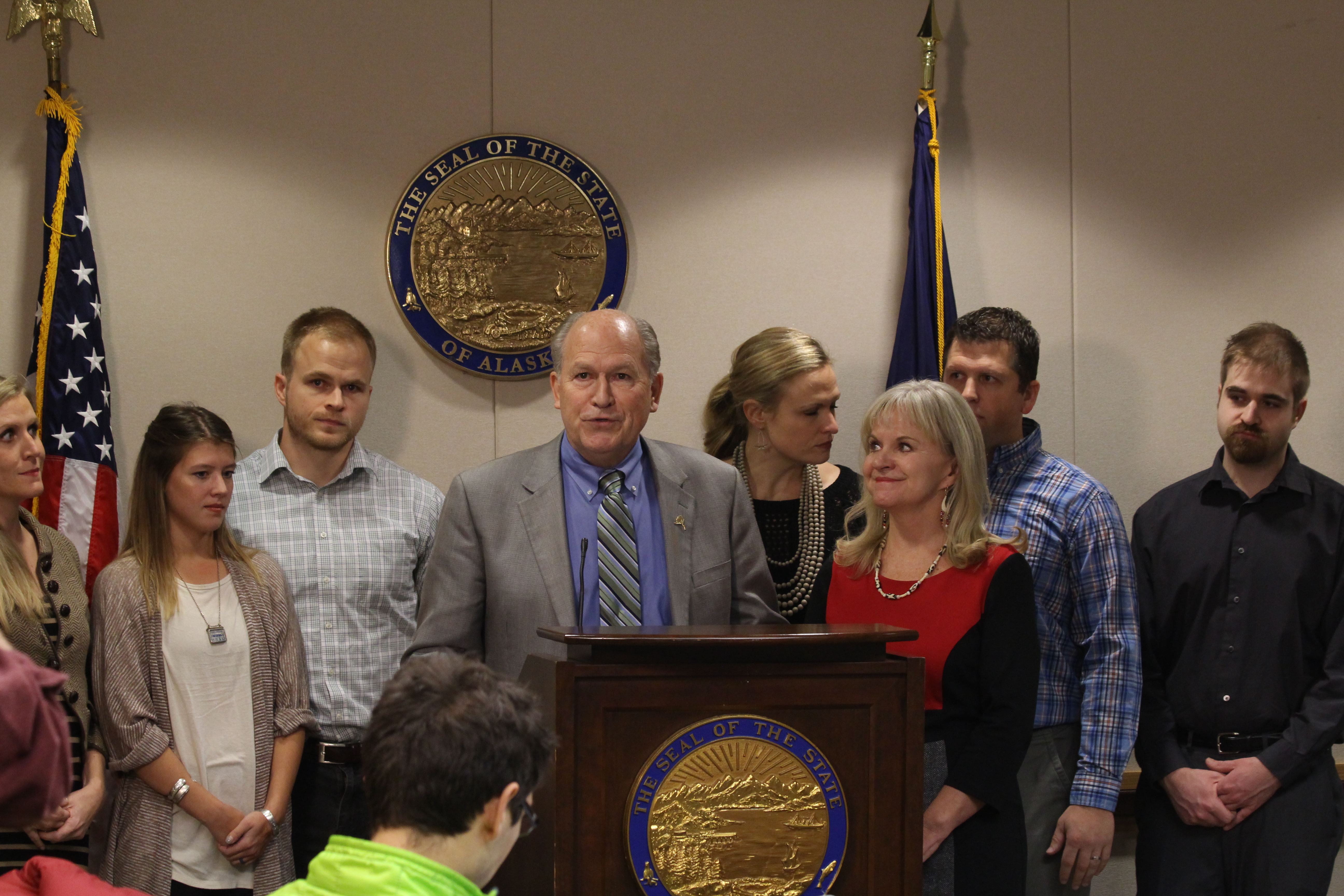 Gov. Bill Walker announced he has treatable prostate cancer and will have surgery, Nov. 4, 2016. (Photo by Wesley Early/Alaska Public Media)